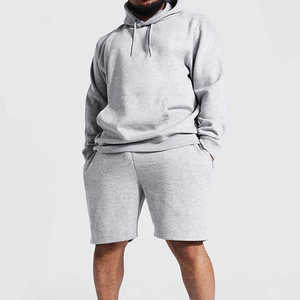 Conjunto corto de ropa informal de verano OEM/ODM para hombre, conjunto de pantalones cortos y Sudadera con capucha de algodón de alta calidad, conjunto de pantalones cortos informales de nuevo diseño para hombre - Product Image 1