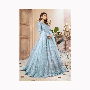 Vestido étnico de trabajo de corte de seda Katan de 3 piezas de alta calidad para mujer vestido Lehenga de longitud larga última colección para Eid Wear - Product Image 4