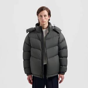 Veste d'hiver matelassée en duvet pour homme sur mesure OEM Col montant Couleur unie Meilleure vente Prix bas tendance Veste d'extérieur - Product Image 3