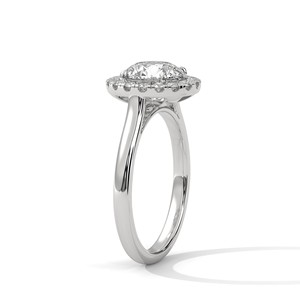 Anillo Solitario Halo con Moissanita de Corte Brillante Redondo de 2.0ct, Plata de Ley 925, Anillo de Compromiso - Product Image 4