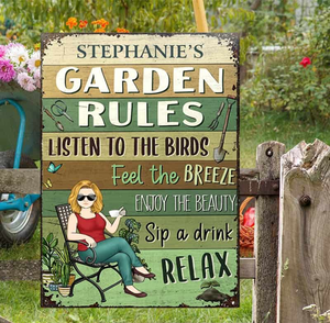 Signes de jardin en métal personnalisés avis signe Vintage personnalisé signes de fer à la main disponible en gros chez le vendeur indien - Product Image 1