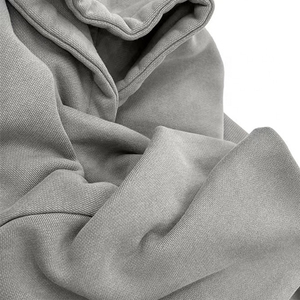 Vente en gros de sweat à capuche délavé à l'acide avec logo personnalisé pour hommes - Product Image 3