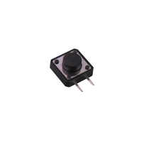 Interruptores Táctiles Electrónicos de Enchufe Metálicos de Cabeza Cuadrada IP65 para Uso en Electrodomésticos, Voltaje Máximo 5V/12V, 2NC, Anillo Luminoso de Punto, Pin Lateral