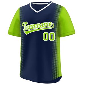 Maillot de softball à sublimation personnalisée avec col en V Maillot de baseball de qualité supérieure respirant avec broderie d'appliques personnalisée - Product Image 1