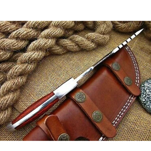 Cuchillos de caza de supervivencia portátiles al aire libre de Venta caliente de fábrica Cuchillos de mango de madera de acero inoxidable - Product Image 3