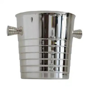 Seau à glace à champagne en métal plaqué or pour refroidisseur de bouteilles de bière et de vin Seaux à glace faits à la main - Product Image 5