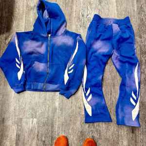 ชุดวอร์มกางเกงวอร์มมีฮู้ด2ชิ้นสำหรับวิ่งจ๊อกกิ้งผ้าโพลีเอสเตอร์/ ผ้าฝ้ายผสมโพลีเอสเตอร์/ ผ้าคอตตอน - Product Image 6