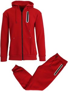 Sudadera con capucha y pantalones de chándal con forro polar para hombre, conjunto de ropa activa con logotipo personalizado al por mayor - Product Image 3