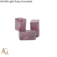 Matériaux bruts de laboratoire # Z 249 Rubis inclus, pierres précieuses taillées, lapidaire, synthétique, simulé, créé en laboratoire, Nanosital Nano