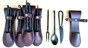 Handle 304 Stainless Steel Salad Server New Metal Cutlery Set for Kitchenware New Medieval Spoon and Fork in New Style - Product Image 6