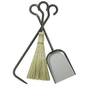 Ensemble d'outils de cheminée en fer de luxe avec base stable et outils classiques conçus pour l'élégance et l'utilité au foyer - Product Image 3