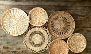 Prix de gros naturel osier rotin décoration de la maison bambou panier suspendu meilleurs tentures murales décoratives articles cadeaux - Product Image 4