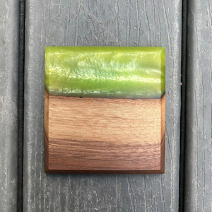 <b>Top</b> Trending Fancy Artistic <b>Resin</b> Decorative Solid Wood Tea coaster <b>Resin</b> Insulation Pad Custom Coasters Home and Kitchen - Product Image 1