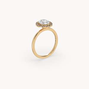 แหวนเพชรเลี้ยงในห้องปฏิบัติการทองคำ 14k ของลุยส์ แหวนหมั้น - Product Image 6