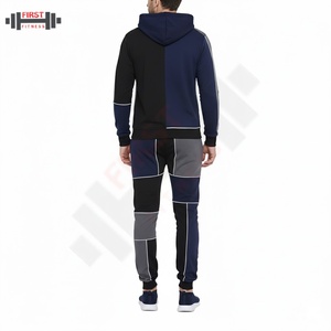 Meilleur ensemble de survêtement pour homme, couleur unie, respirant, en molleton, imprimé à l'écran, sweat-shirt à capuche et pantalon de survêtement, ensemble 2 pièces - Product Image 2