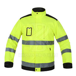 Vestes réfléchissantes de sécurité d'approvisionnement d'usine de haute qualité veste de sécurité de travail sur mesure respirante grande taille en gros - Product Image 1