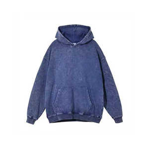 Sweat à capuche lavé à l'acide 100% coton High Street Series Washing Old Sweater Stone Washed Hoodie - Product Image 6