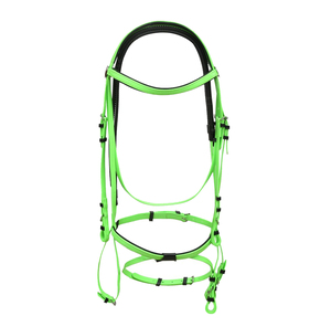 Bridon pour cheval en PVC vert de qualité supérieure, accessoire équestre très demandé, vente en gros, fabricants indiens, Maizan International - Product Image 1