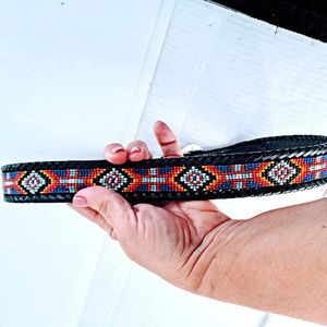 เข็มขัดลูกปัดหนังแท้ตะวันตกผลิตตามสั่งเข็มขัดโลหะพร้อมสตั๊ดดีไซน์สำหรับผู้ชายผู้หญิง - Product Image 5