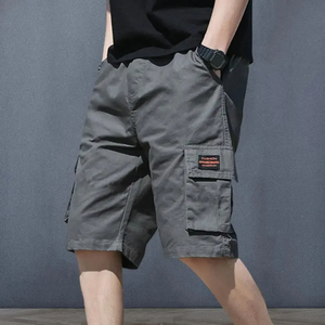 Pantalones Cortos Cargo para Hombre con Múltiples Bolsillos, Tela Transpirable con Cintura Elástica, Ropa de Calle Deportiva para Verano - Product Image 2