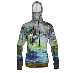 Camisetas Personalizadas con Protección UV, Sublimación OEM ODM, Camiseta con Protección UV, Diseño de Camiseta con Capucha, Sudadera con Capucha para Pesca - Product Image 1