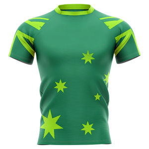 Matériaux de qualité supérieure Rugby Uniforme Mode Vente en gros T-shirt de sport vierge 100% polyester Respirant Logo personnalisable Maillot de rugby - Product Image 1