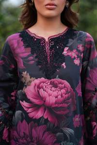 Elegante mujer de 3 piezas de diseñador de césped Salwar Kameez estilo indio paquistaní ropa informal ligera Top de invierno - Product Image 3