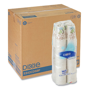 แก้วกระดาษ Dixie PerfecTouch ขนาด 12 ออนซ์ ลาย Coffee Haze บรรจุ 160 ใบ/แพ็ค 6 แพ็ค/กล่อง รวม 960 แก้ว (5342CDSBP) - Product Image 4
