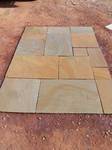 Dalles de pierre de désert naturelle de qualité supérieure, taillées à la main, pour les allées extérieures, les chemins, l'aménagement paysager, les pavés, les blocs, l'extérieur - Product Image 3