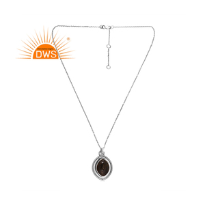 Meilleure qualité en argent sterling naturel jaune oeil de tigre pendentif en pierre précieuse collier fabricant de bijoux personnalisés - Product Image 1