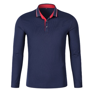 Vente chaude Golf Polos Respirant Ajusté À Manches Longues Pique Polo pour Hommes Polo Tee Shirt 2025 - Product Image 2