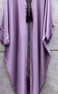 Vêtements musulmans traditionnels islamiques élégants et modestes pour femmes, vêtements de fête à fermeture éclair ouverte sur le devant, Abaya Style Dubaï-Accessoire inclus - Product Image 3