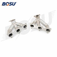 Collecteur d'échappement en acier inoxydable 304 à longueur égale pour Porsche 992.1 3.0T 3.7T 3.8T Carrera S Turbo S 2018-2023