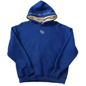 Nueva Sudadera con Capucha Doble de Moda, Estilo Vintage, 100% Algodón, para Invierno, con Cierre, Parches, Hombros Caídos, Transpirable, de Secado Rápido, Talla Grande - Product Image 1