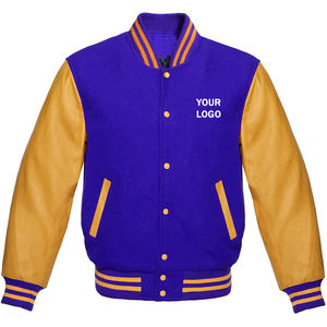 Vestes universitaires pour les écoles, les clubs, les équipes, veste universitaire tendance avec poignets côtelés, veste universitaire bicolore, vêtements d'extérieur - Product Image 3