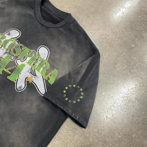 T-shirt surdimensionné vintage délavé personnalisé de haute qualité pour hommes 100% coton épais Boxy court style streetwear coupe ajustée - Product Image 2