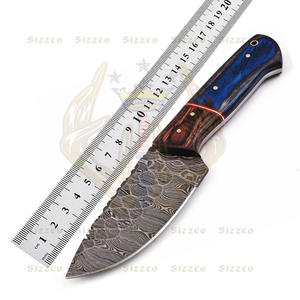 Handmade Custom Damascus Steel Fixed Blade Hunting Camping Skinner Knife with Hard <b>Wood</b> Handle OEM Supported - Product Image 3