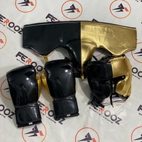 Gants de MMA personnalisés OEM, couleur noir et marron, ensemble de sparring de boxe, cuir de vache respirant, arts martiaux, entraînement de kickboxing