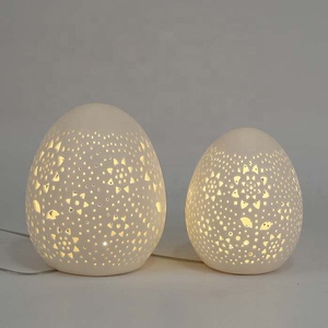 Décoration de Pâques personnalisée <span class=keywords><strong>Oeuf</strong></span> Fleur Creux-out Lumière LED Céramique <span class=keywords><strong>Porcelaine</strong></span> Ornement <span class=keywords><strong>Oeuf</strong></span> - Product Image 3