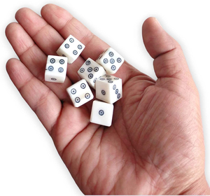 Dés de jeu en os de buffle faits à la main de haute qualité, forme cubique - Product Image 5