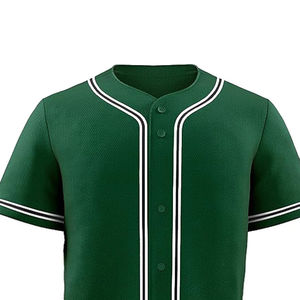 Vente en gros de maillots de baseball unisexes à manches courtes de meilleure qualité, maillots de sport de haute couture personnalisés, nouveau design vierge - Product Image 3