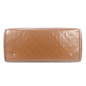 Bolsa de lona de cuero genuino de lujo del fabricante, bolsa de viaje de gimnasio Unisex con correa de cierre de cremallera, conjunto de estilo deportivo de patrón clásico - Product Image 4