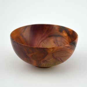 BOL HAUT-BOL À FRUITS EN BOIS RÉEL NATUREL, Bol en bois décoratif pour Table Bureau Home Decor ustensiles de cuisine - Product Image 5