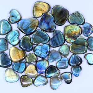Natural Blue Flashy Labradorite Smooth Heart Shape Carved Gemstone 12-20mm High Quality <b>Crystal</b> <b>Healing</b> Stone for Jewelry Making - Product Image 2
