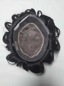 Perruque toupet en cheveux indiens Korian Mono pour hommes, vague naturelle, vague lâche, vague profonde, prothèse capillaire Taz Hair BD - Product Image 6