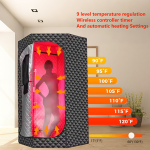 Nhanh chóng sưởi ấm cá nhân tắm hơi ten-có thể gập lại tia hồng ngoại ánh sáng màu đỏ cabin hơi nước cho phòng tập thể dục phục hồi - Product Image 6