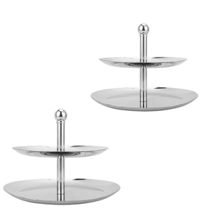 OEM Customized Classic Two-Tier <b>Cake</b> Pedestal Round Metal/Steel <b>Wedding</b> Decorative Centerpiece for Birthday <b>Cake</b> Presentation - Product Image 5