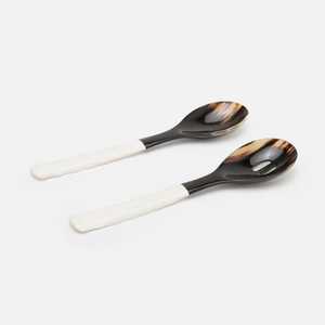 Juego de cuchara para ensalada de cuerno Natural hecho a mano con estilo, nuevo diseño decorativo, cuchara para servir de cuerno de vaca para el hogar, cubiertos de pulido de espejo - Product Image 2