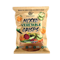 Chips Semiblandos de Vegetales Mixtos Salados Horneados Organic Fields 50g, Bajos en Sodio, Snack Saludable