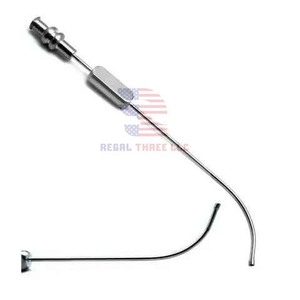 Tube d'aspiration Tube d'aspiration droit et incurvé Outils chirurgicaux en acier inoxydable - Product Image 3